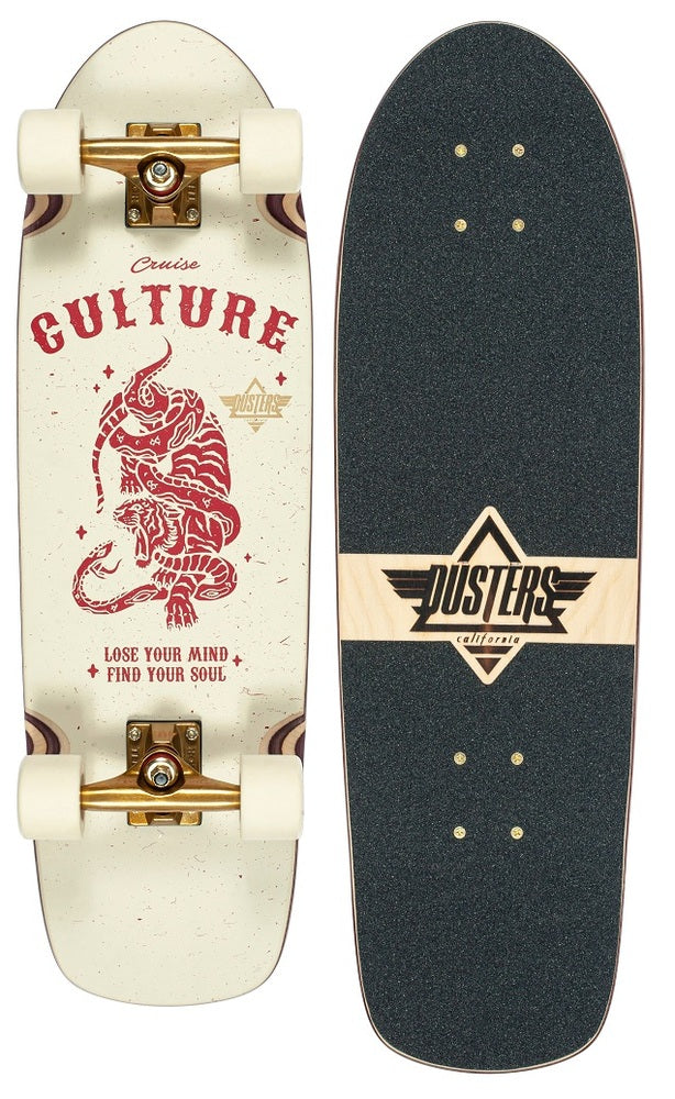 Dusters Complete Cruiser Skateboard Culture Off White Red 29.5